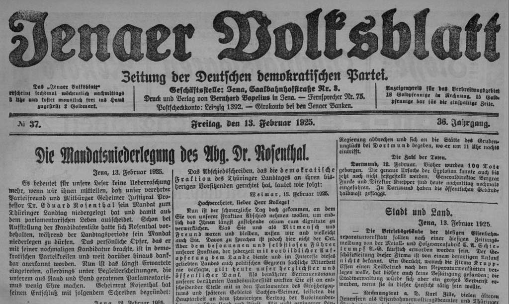 Ein Zeitungsausschnitt aus dem Jahr 1926.